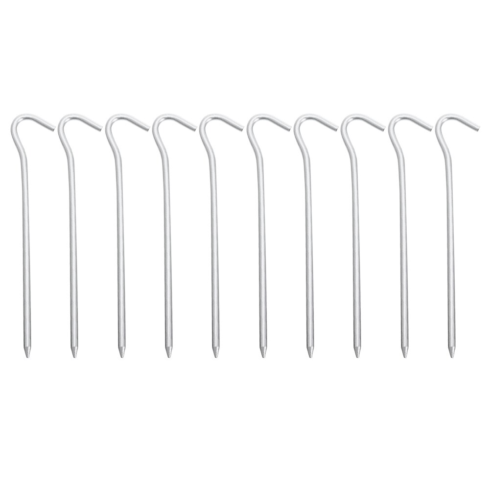 Cheap Goat Tents 10pcs Awning Canopy Tent Nails 18cm Outdoor Aluminium Alloy Nails for Camping Awning Canopy Garden Stakes with Hooks   